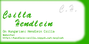 csilla hendlein business card